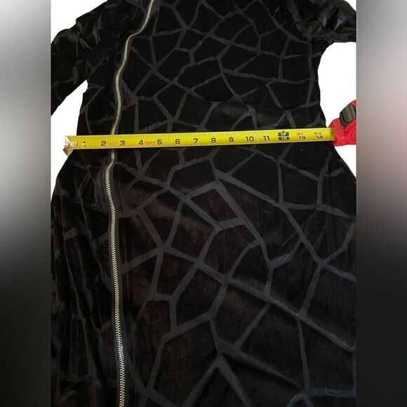 Black Plus Size Bodycon/ Mini/ Party/ Assymmetrical Zip Dress - Picture 8 of 8